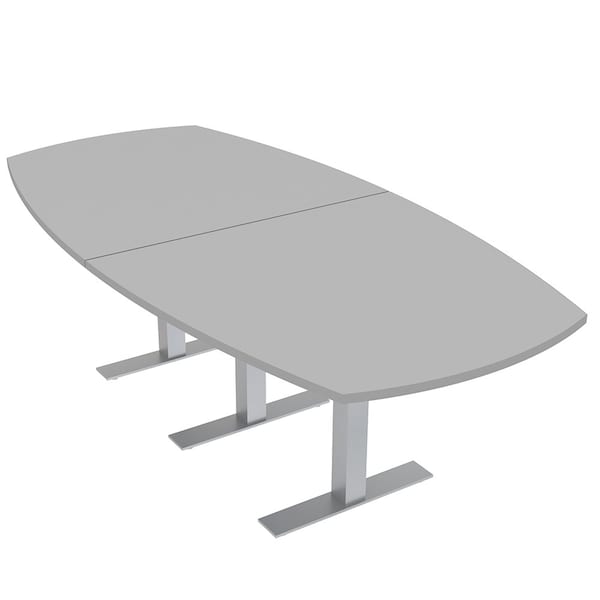 45 in W, 96 in L, 29 in H, Engineered Wood Top, Grey